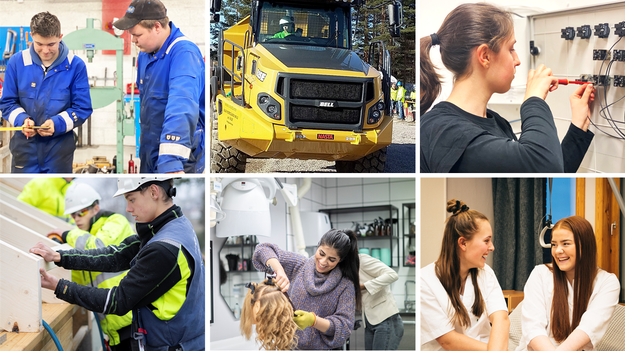 Bilde av elever i praktisk undervisning.