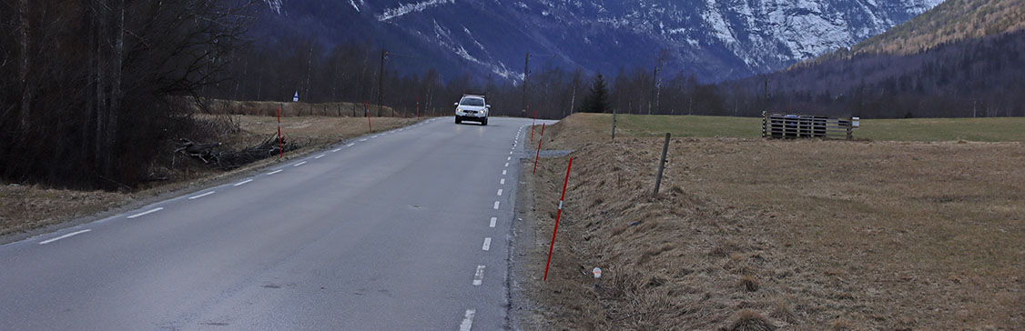 Fylkesveg 37 ved Miland i Tinn